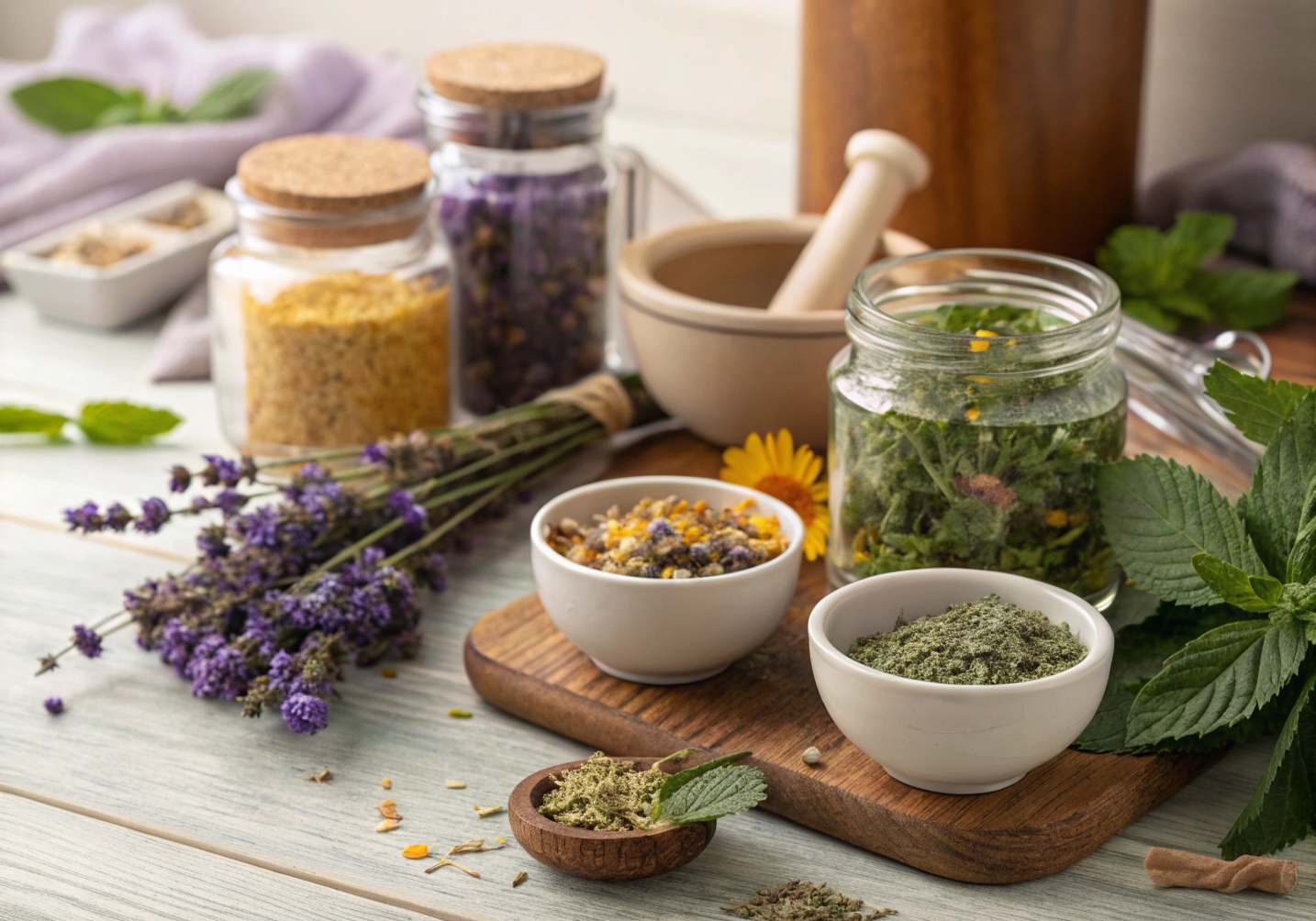 Herbal preparations at Zoltrino studio